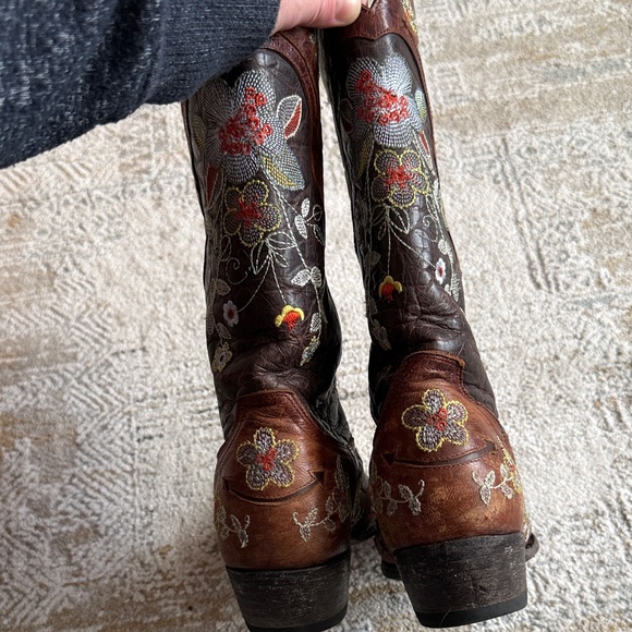 Old Gringo Embroidered Floral Brown Western Boots “Bonnie” - Picture 3 of 8